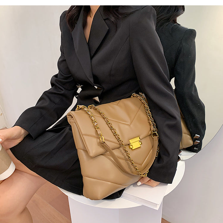 PU Leather Shoulder Handbag