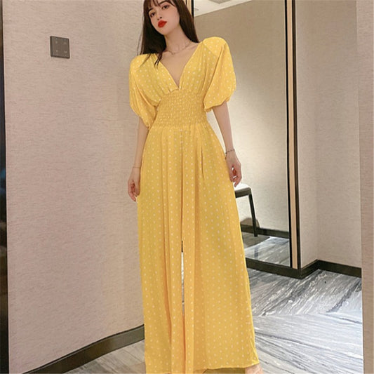 Floral/ polka dot jumpsuit