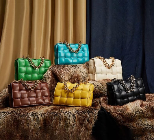 Thick Metal Chain Shoulder Handbag