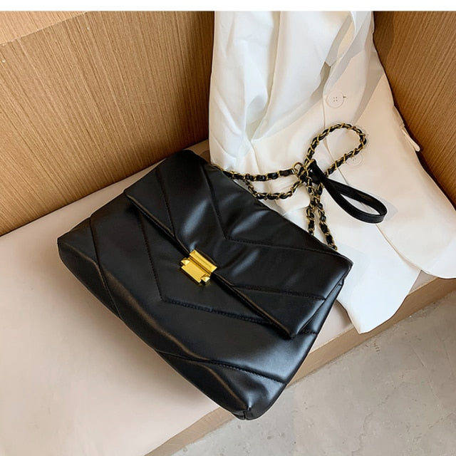 PU Leather Shoulder Handbag