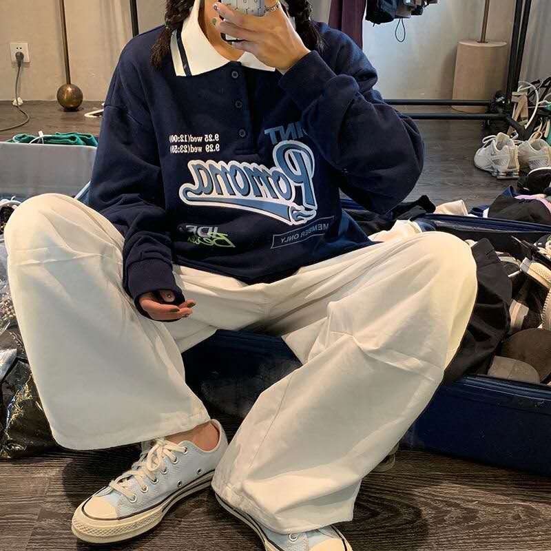 Collared Over-sized sweatshirt