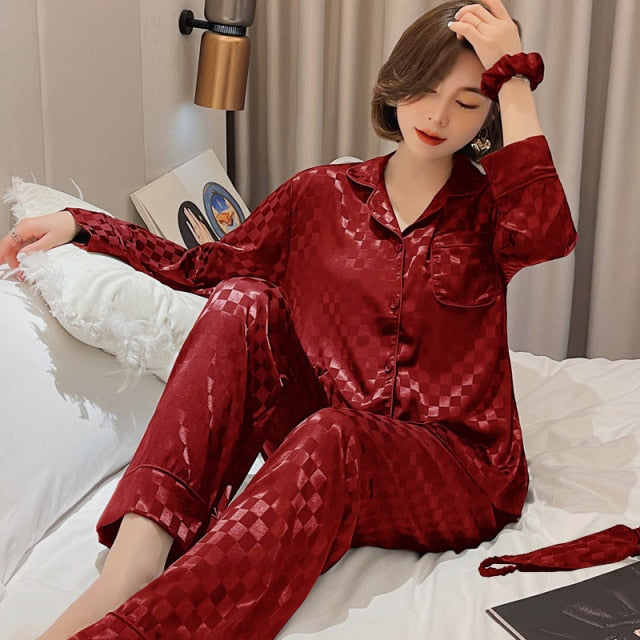 Button down Spring / Summer Pyjamas red China