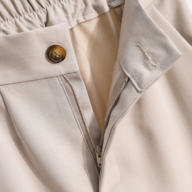 Wide-Legged High Waist Trousers