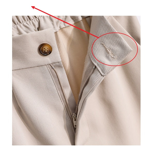 Wide-Legged High Waist Trousers