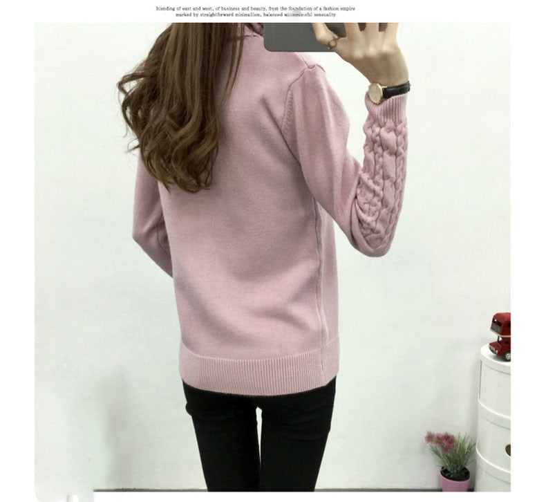 Turtleneck Winter Sweater for Women