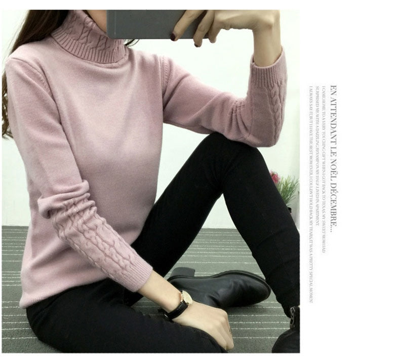 Turtleneck Winter Sweater for Women