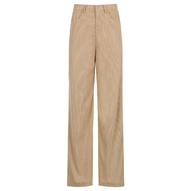 Retro Wide leg Corduroy Trousers 03