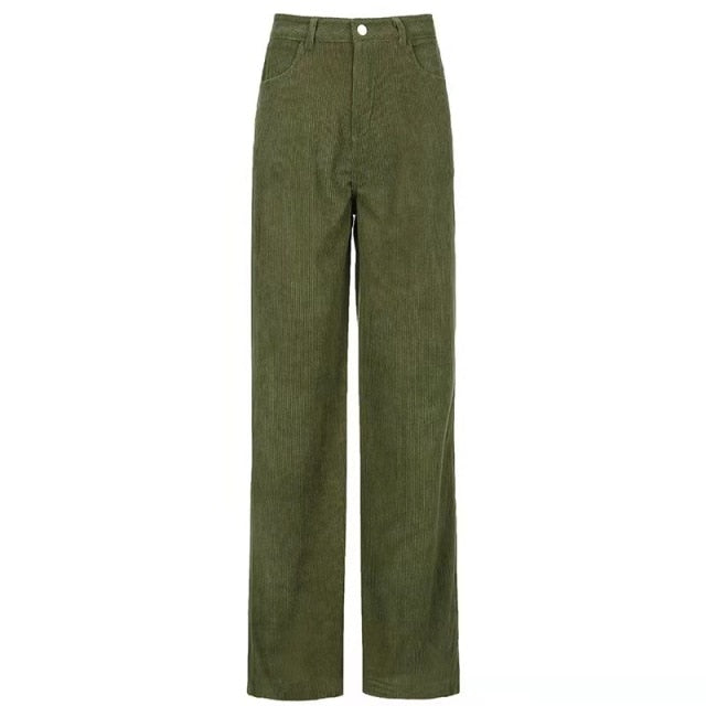 Retro Wide leg Corduroy Trousers 01