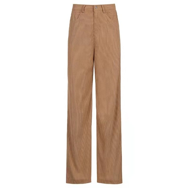 Retro Wide leg Corduroy Trousers 04