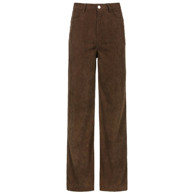 Retro Wide leg Corduroy Trousers 06