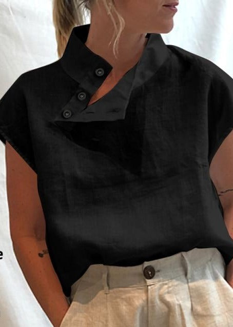 Short Sleeve button detail Summer Blouse