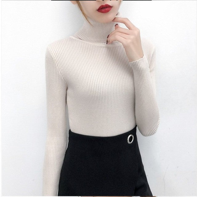 Knitted turtleneck Top xingse