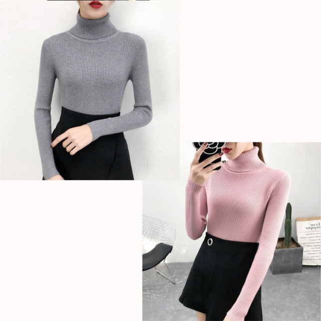 Knitted turtleneck Top