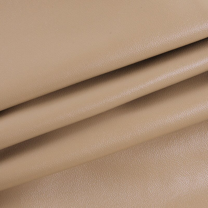 Faux Leather Hooded Sweatshirt