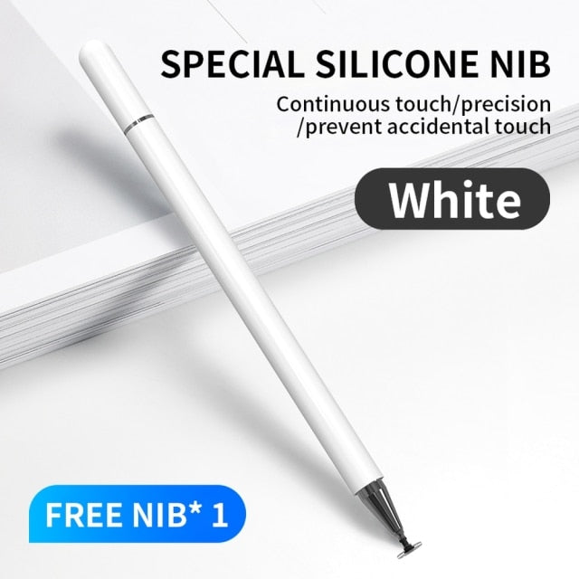 Universal Touch Stylus Pen For Phone iPad Tablet White